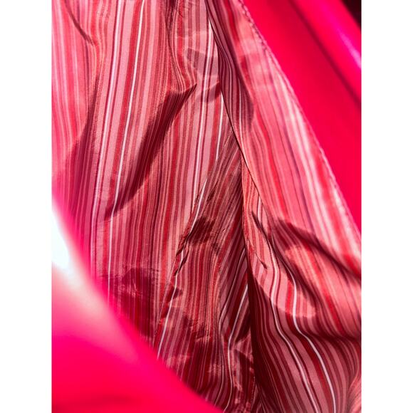 Worthington Professional Office Business Preppy Patriotic Red Leather Blazer - Picture 5 of 7